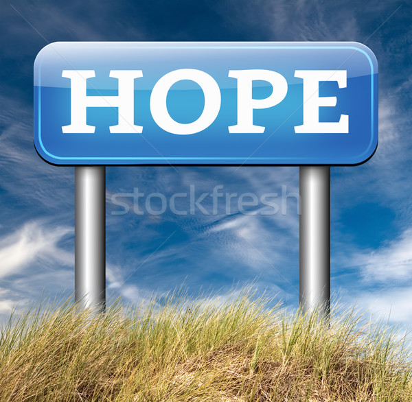 Hoffnung Zeichen besten hellen Zukunft hoffnungsvoll Stock foto © kikkerdirk