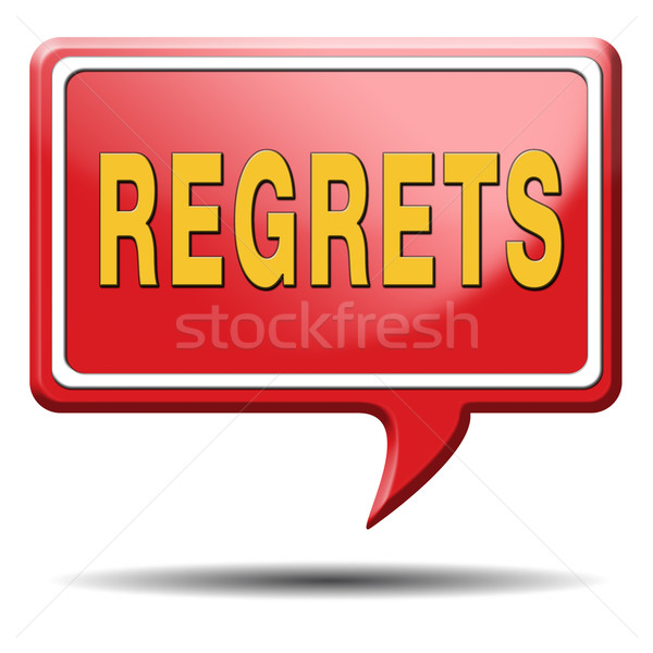 regrets icon Stock photo © kikkerdirk