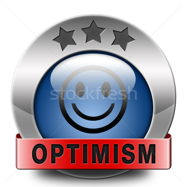 Optymizm ikona pozytywny myślenia postawa Zdjęcia stock © kikkerdirk
