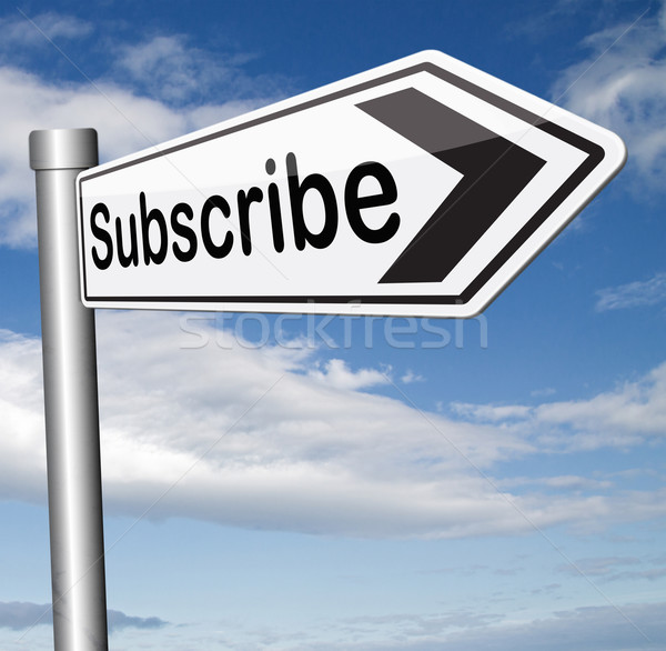Stock photo: subscribe here