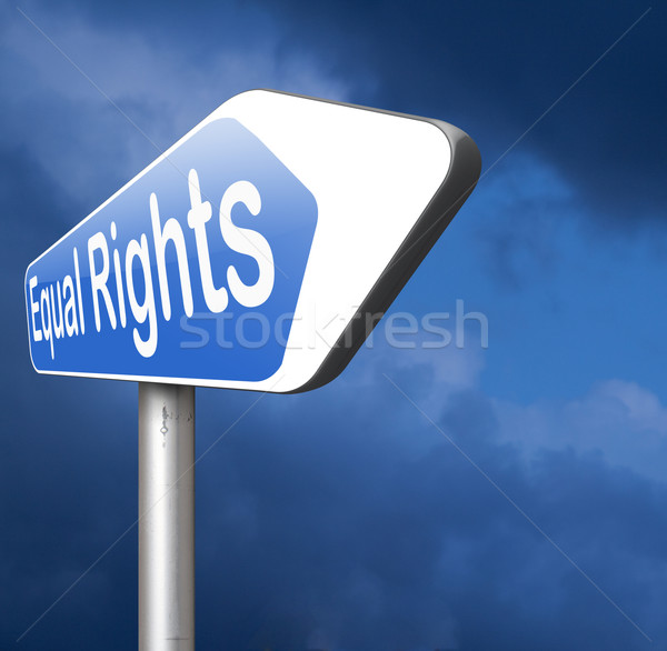 Egyenlő jogok összes nők férfi mozgássérült Stock fotó © kikkerdirk