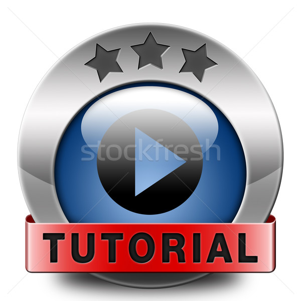 Tutorial Symbol lernen online Video Lektion Stock foto © kikkerdirk