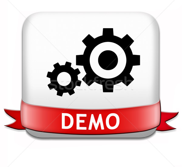 Demo Taste Symbol kostenlos download Demonstration Stock foto © kikkerdirk