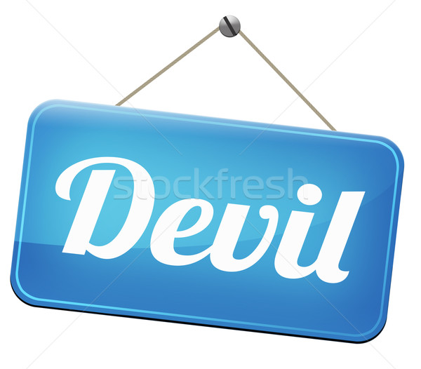 Diavol ispita rău satana iad Imagine de stoc © kikkerdirk
