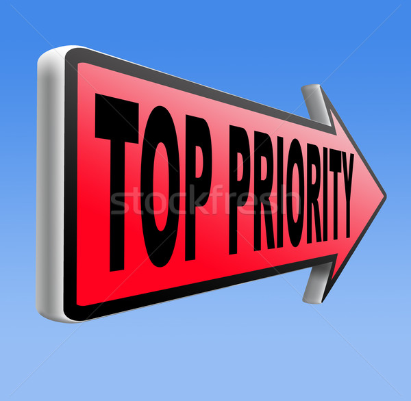Top prioriteit belangrijk hoog urgentie info Stockfoto © kikkerdirk