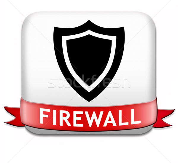 Firewall buton virus de calculator Baza de date siguranţă Imagine de stoc © kikkerdirk