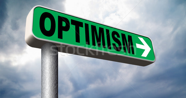 ストックフォト: 楽観 · と思います · ポジティブ · 陽性 · 態度