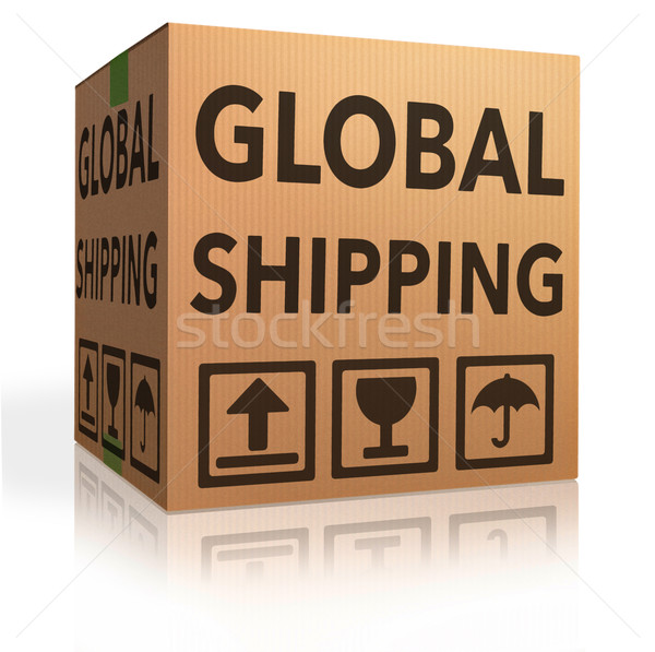 Stockfoto: Globale · scheepvaart · wereldwijd · levering · pakket · web