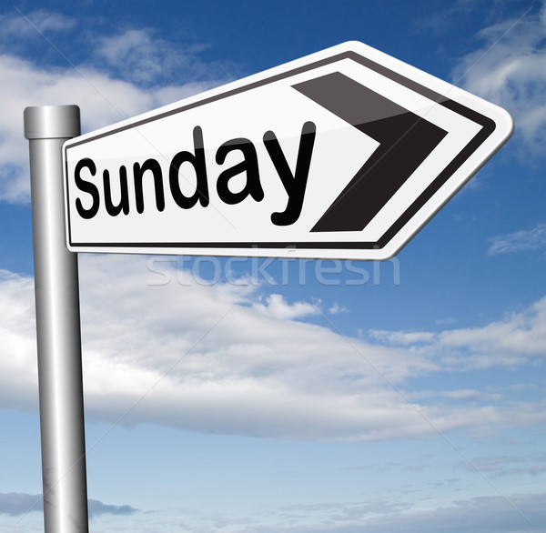 sunday sign Stock photo © kikkerdirk