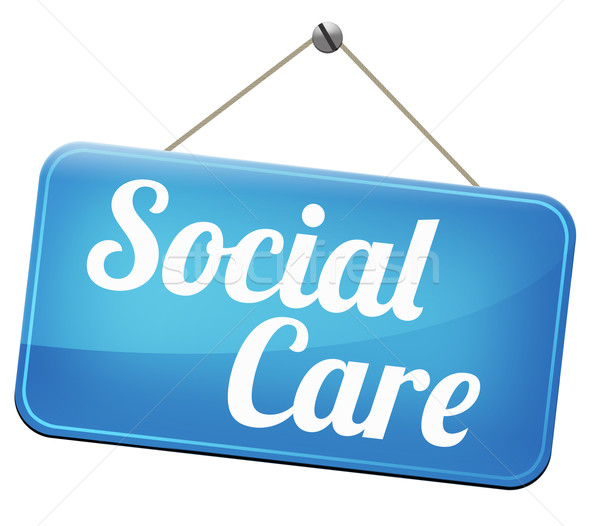 Sozialen Pflege Gesundheit Sicherheit Gesundheitswesen Versicherung Stock foto © kikkerdirk