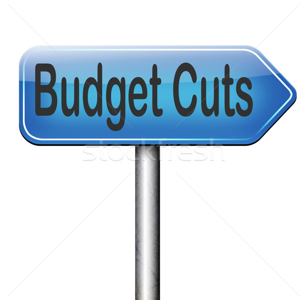 Buget tăiat criza economic echilibra Imagine de stoc © kikkerdirk