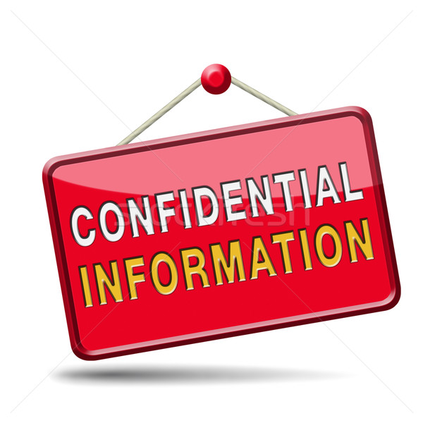 Confidencial informação topo segredo vermelho Foto stock © kikkerdirk