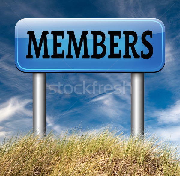 Felirat most tagság korlátozott hozzáférés szöveg Stock fotó © kikkerdirk