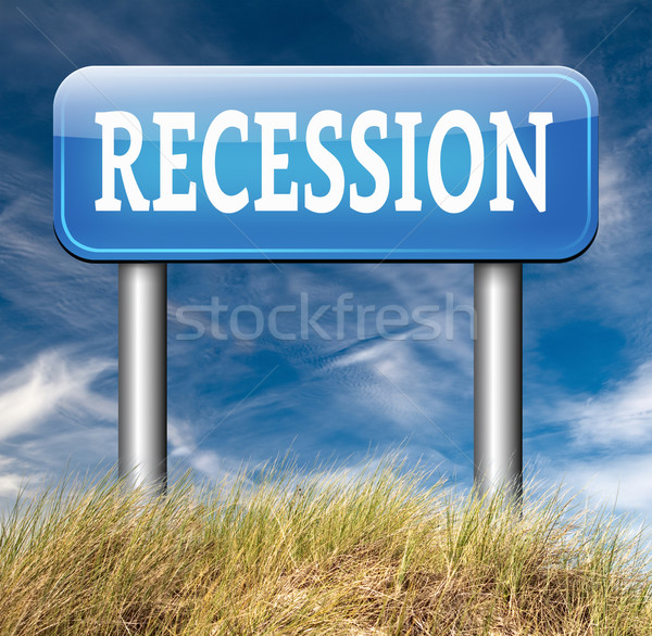 Recesszió tőzsde csattanás válság bank gazdasági Stock fotó © kikkerdirk