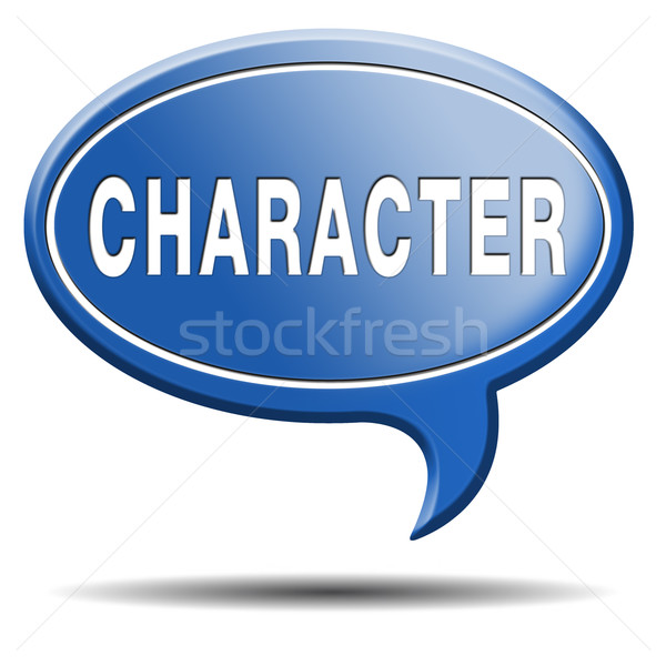 Karakter goede slechte houding persoonlijkheid teken Stockfoto © kikkerdirk