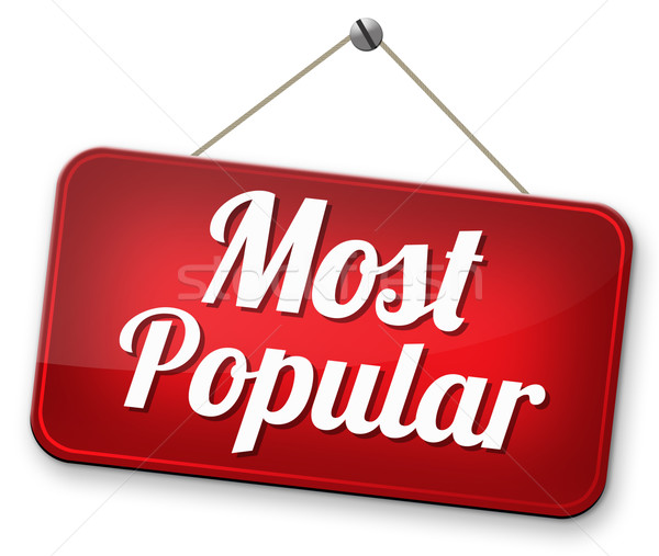Populaire signe popularité best-seller marché leader Photo stock © kikkerdirk