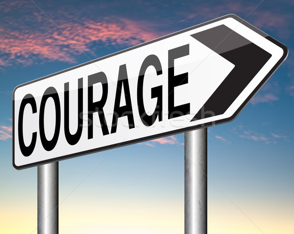 Bátorság bátor képesség félelem fájdalom veszély Stock fotó © kikkerdirk