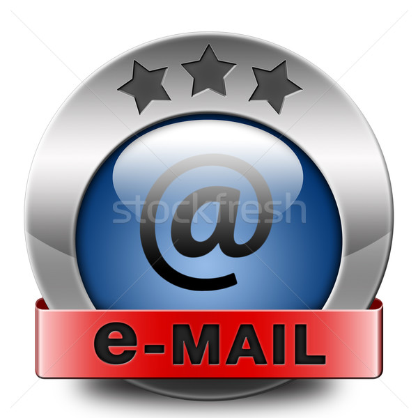 E-mail kutu posta kutusu ikon düğme gelen kutusu Stok fotoğraf © kikkerdirk