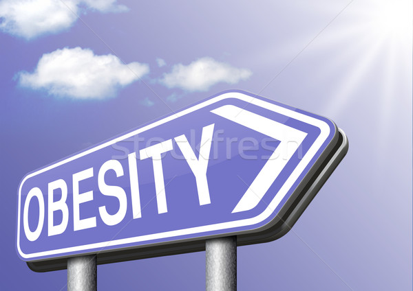 Obesidad peso obeso personas alimentos salud Foto stock © kikkerdirk