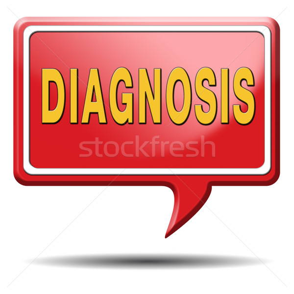 Diagnóstico médico diagnóstico opinião médico perguntar Foto stock © kikkerdirk