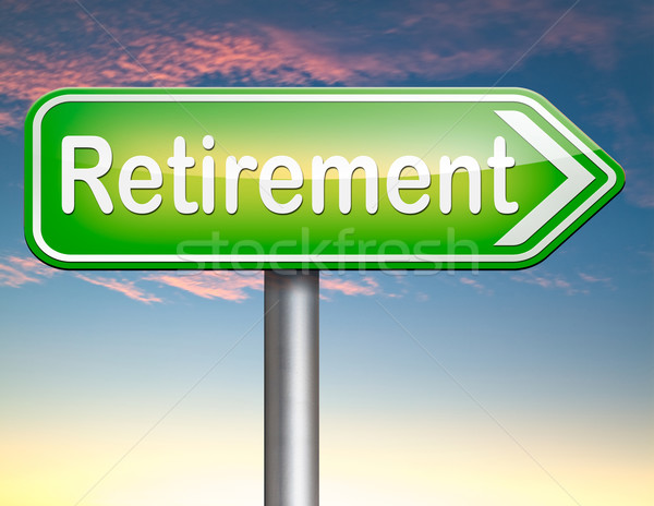 Nyugdíj előre nyugdíjba megy nyugdíj alap terv Stock fotó © kikkerdirk