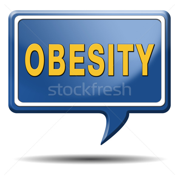 Elhízottság megelőzés stop súly kezdet kampány Stock fotó © kikkerdirk