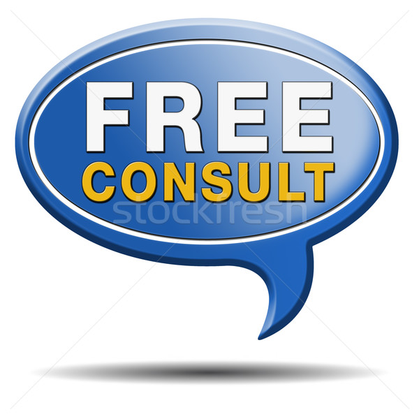 Kostenlos konsultieren Symbol Rat gratis Beratung Stock foto © kikkerdirk