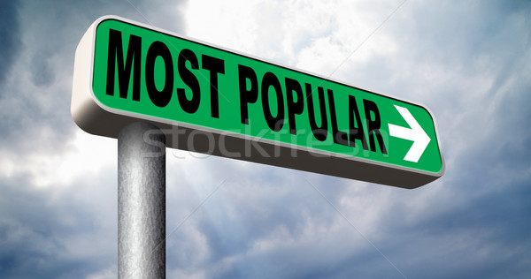 Yol işareti popülerlik en iyi pazar Stok fotoğraf © kikkerdirk