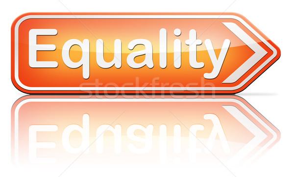 Igualdade solidariedade igual direitos oportunidades não Foto stock © kikkerdirk