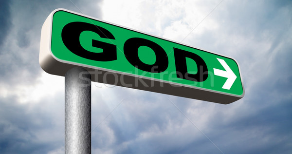 Dumnezeu căutare rutier cer religie Imagine de stoc © kikkerdirk