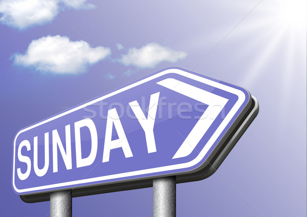 sunday sign Stock photo © kikkerdirk