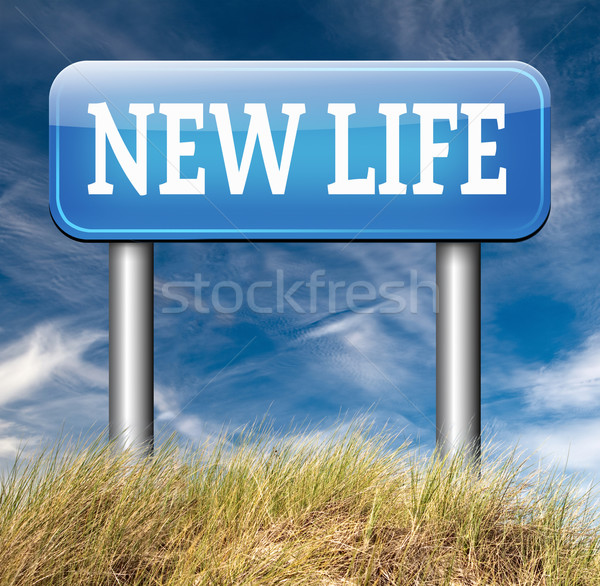 Yeni hayat yol taze yeni başlatmak imzalamak Stok fotoğraf © kikkerdirk
