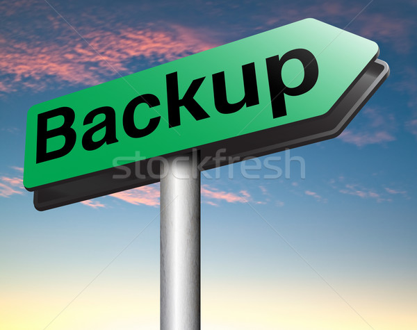 Backup Daten Software kopieren Wolke Festplatte Stock foto © kikkerdirk