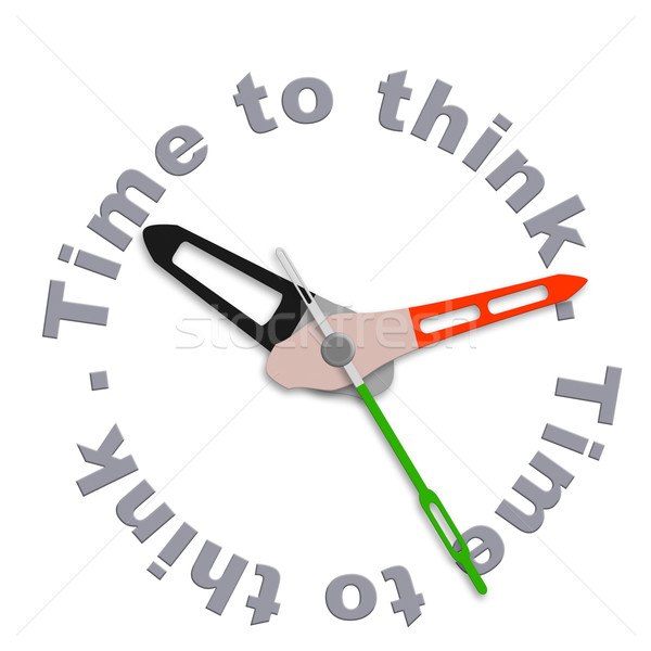 Idő gondolkodik gondolatok gyártmány kiegyensúlyozott döntés Stock fotó © kikkerdirk