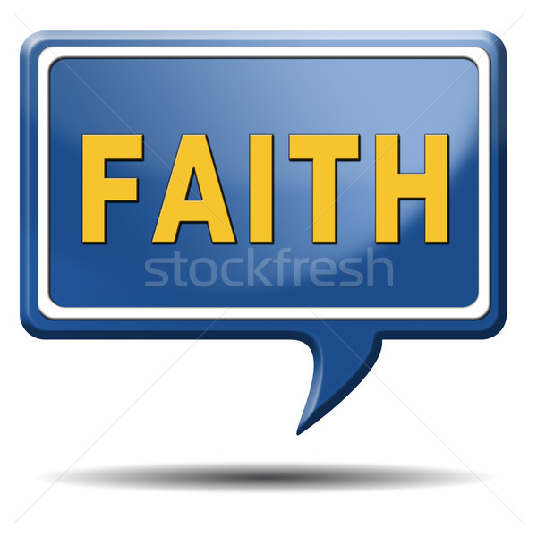 Wiary ikona zaufania wiara boga Jezusa Zdjęcia stock © kikkerdirk