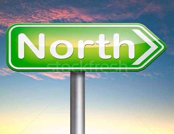 Noorden teken geografisch kompas richting noordpool Stockfoto © kikkerdirk