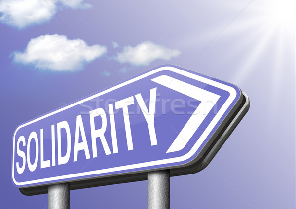 Solidaridad seguridad social internacional comunidad cooperación seguridad Foto stock © kikkerdirk