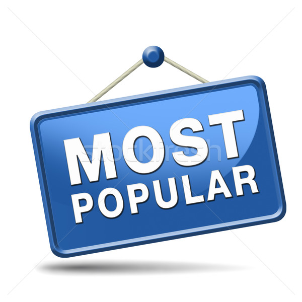 Populaire signe popularité étiquette icône best-seller Photo stock © kikkerdirk