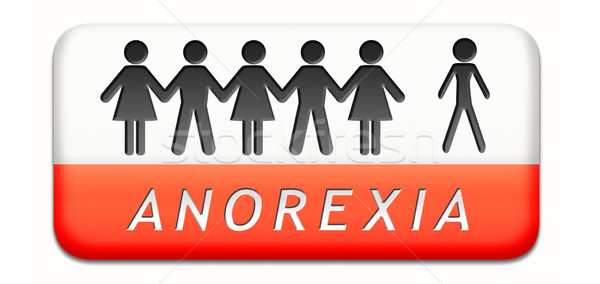 Anoreksja jedzenie masy zapobieganie leczenie Zdjęcia stock © kikkerdirk