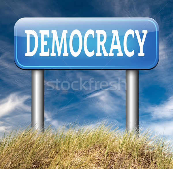 Demokrasi siyasi özgürlük güç insanlar yeni Stok fotoğraf © kikkerdirk