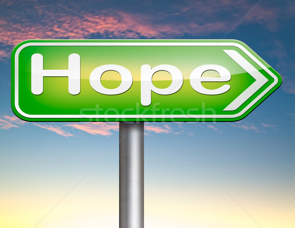 Hoffnung Zeichen hellen Zukunft hoffnungsvoll besten Stock foto © kikkerdirk