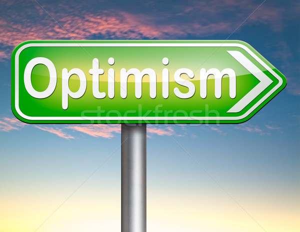 Optimista optimizmus gondolkodik pozitív pozitivitás hozzáállás Stock fotó © kikkerdirk