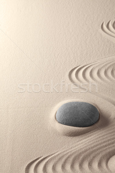 禅 庭園 仏教 砂 石 パターン ストックフォト © kikkerdirk
