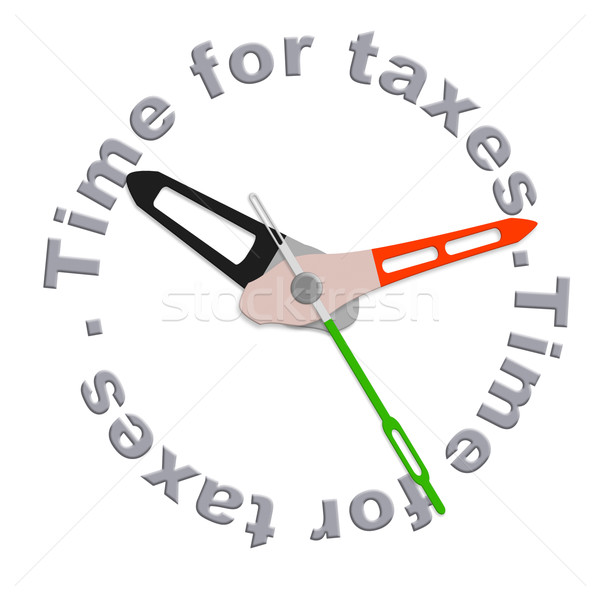 [[stock_photo]]: Temps · horloge · impôt · jour · payer