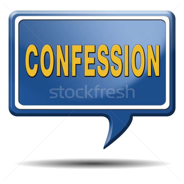 Stock photo: confession