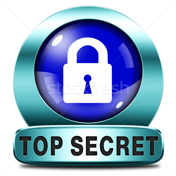 Felső titok ikon bizalmas bizalmas információ Stock fotó © kikkerdirk