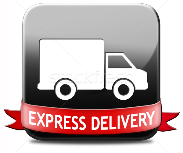 Rapid livrare expres pachet transport on-line Imagine de stoc © kikkerdirk