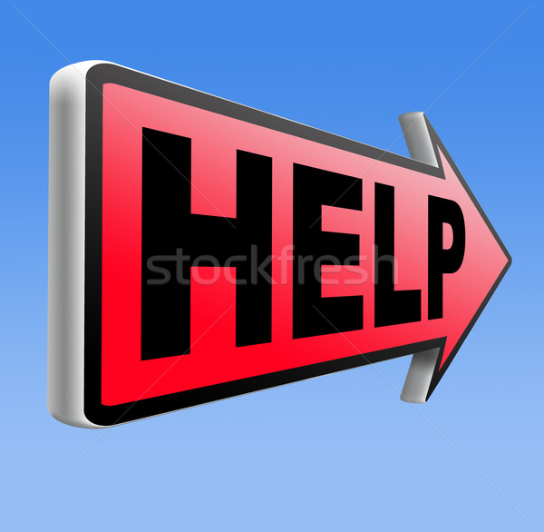 Helpen gezocht behoefte ondersteuning vinden oplossing Stockfoto © kikkerdirk