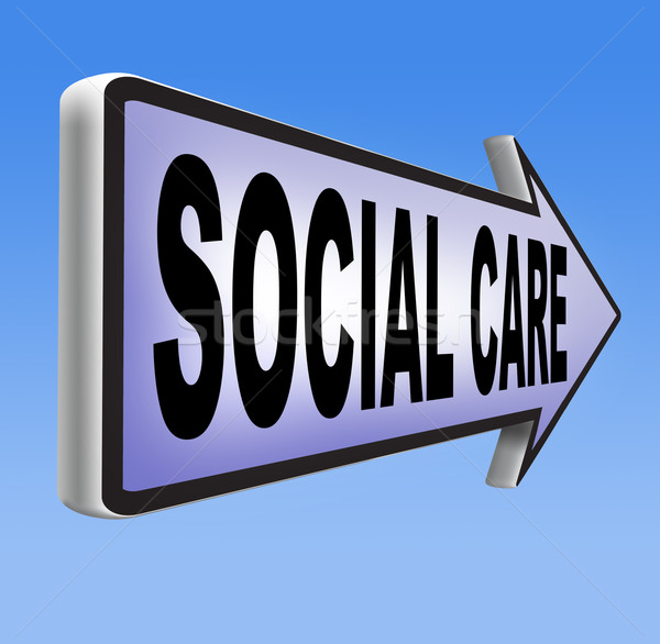 Społecznej opieki bezpieczeństwa ubezpieczenia emerytura inwalidztwo Zdjęcia stock © kikkerdirk