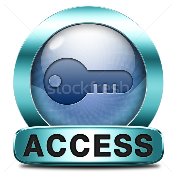 Acceso icono clave contraseña protegido Foto stock © kikkerdirk